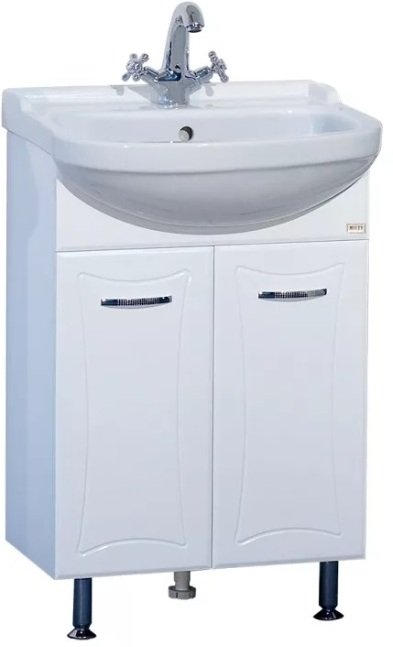 Тумба под раковину Misty Классик 60 Э-Кла01060-01Пр с бельевой корзиной