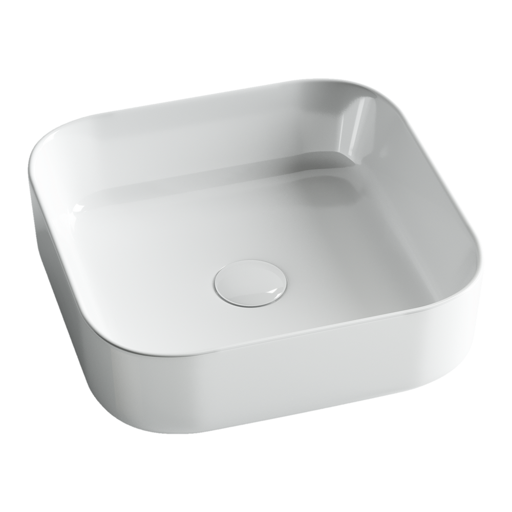 Накладные раковины CERAMICANOVA CN6012 Умывальник чаша накладная квадратная Element 385*385*135мм