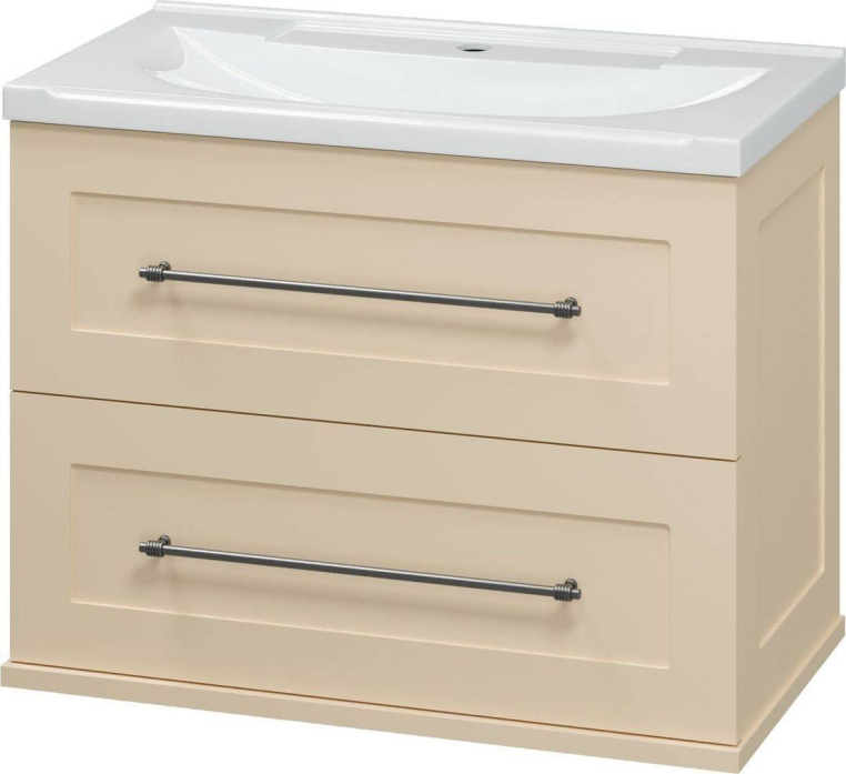 Тумба под раковину Misty Марта 70 с 2 ящ. подвесная бежевый