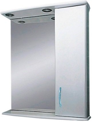 Зеркальный шкаф правосторонний Misty Астра 60 Э-Аст04060-01СвП с подсветкой