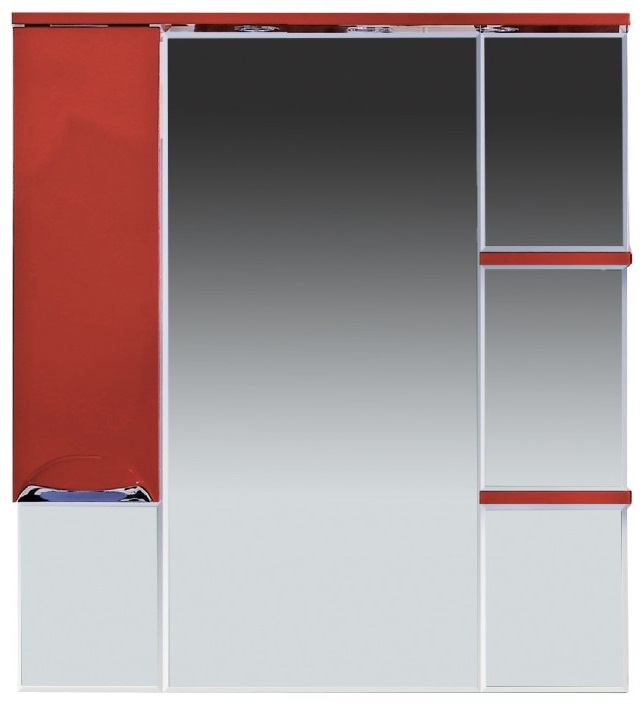 Зеркальный шкаф Misty Кристи П-Кри02075-042СвЛ левый красный