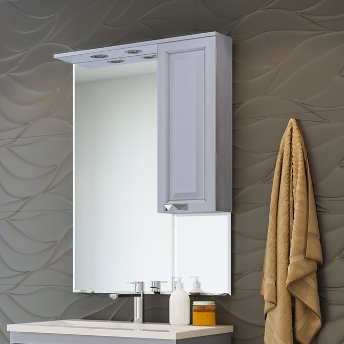 Зеркало Misty Терра R 70 серое (П-Тер02070-0501П)