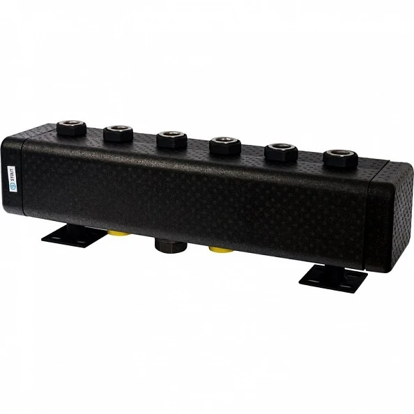 Стальной распределительный коллектор Stout 3 отопительных контура. В теплоизоляции DN 32  (18276)