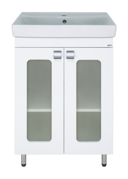 Тумба под раковину Misty Урал-60 Э-Ура-01060-021Н прямая со стеклом