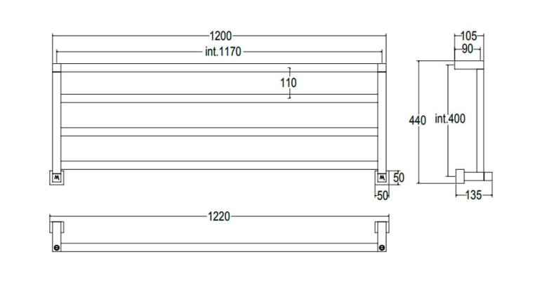 Полотенцесушитель водяной Margaroli Panorama 122x44 730117004CRN хром