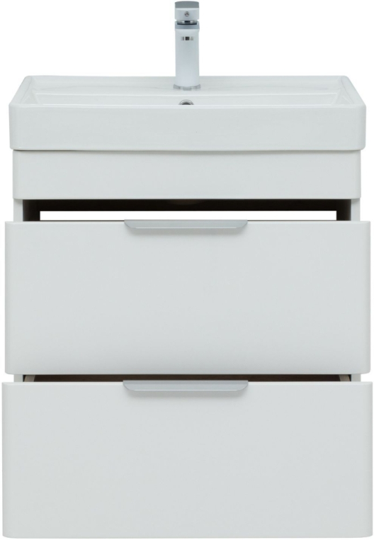 Тумба под раковину Aquanet Ирис new 60 белый глянец (2 ящика) 00310152