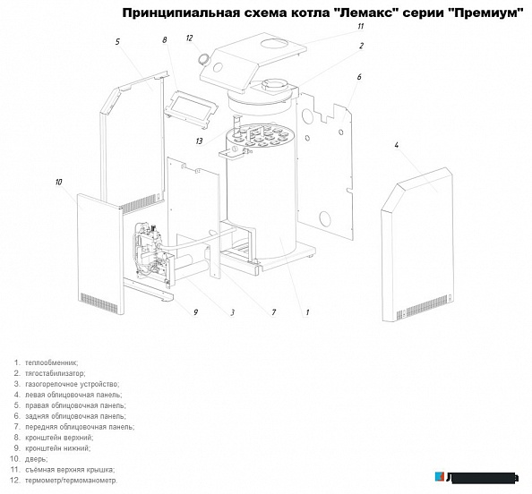 Газовый котел Лемакс Премиум 30 одноконтурный (010311)