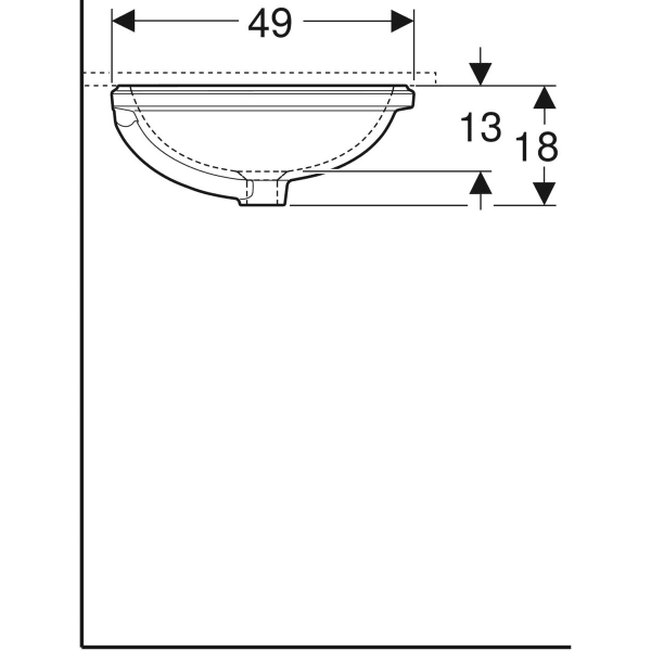 Раковина Geberit VariForm 62.5x49 500.758.01.2