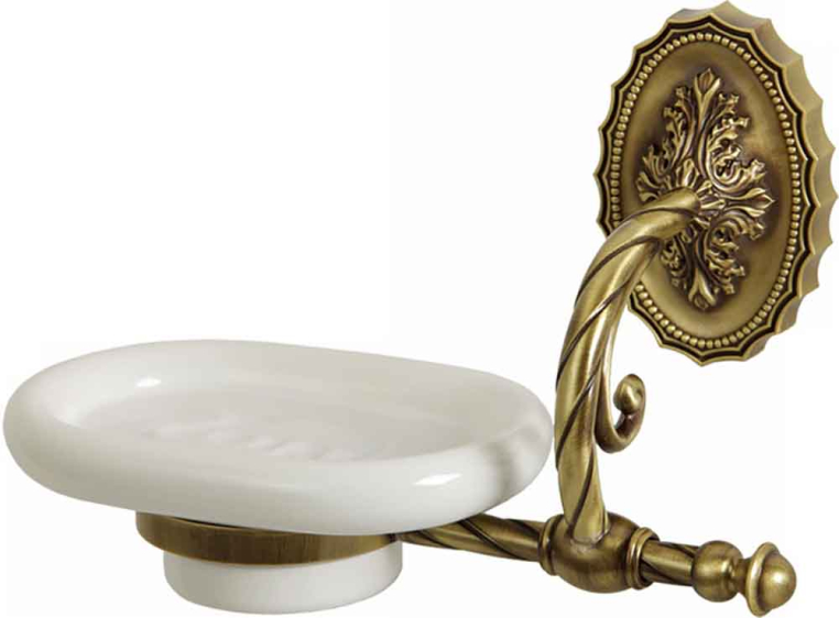 Мыльница настенная Migliore Edera 16895 керамика/бронза