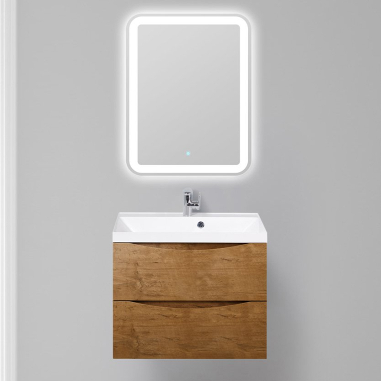 Комплект мебели BelBagno Marino 70 rovere nature (MARINO-700-2C-SO-RN-P+BB700/450-LV-MR-AST+SPC-MAR-600-800-LED-TCH)