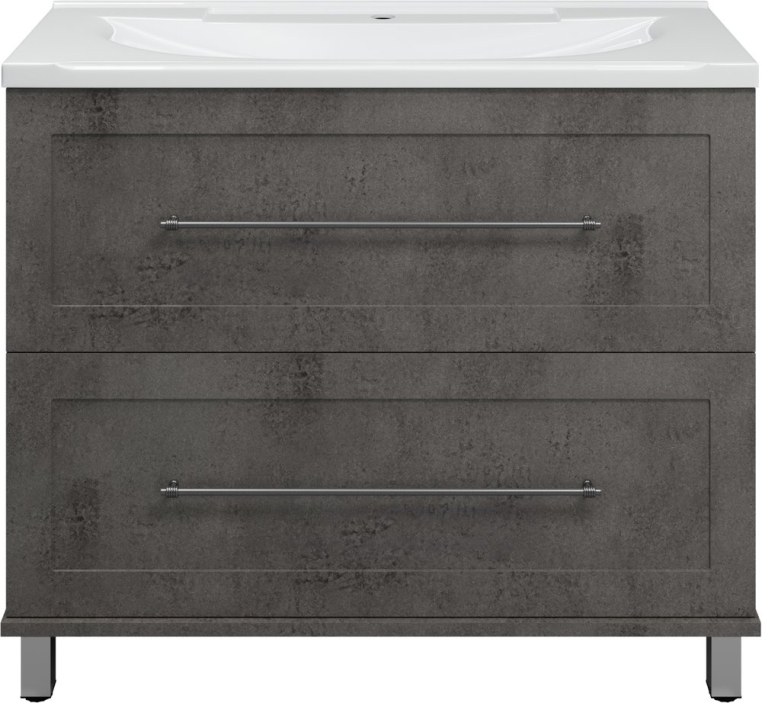 Тумба с раковиной Misty Марта 100 темный бетон (П-Мрт-01100-2513Н+Р-Евв14100-Д)