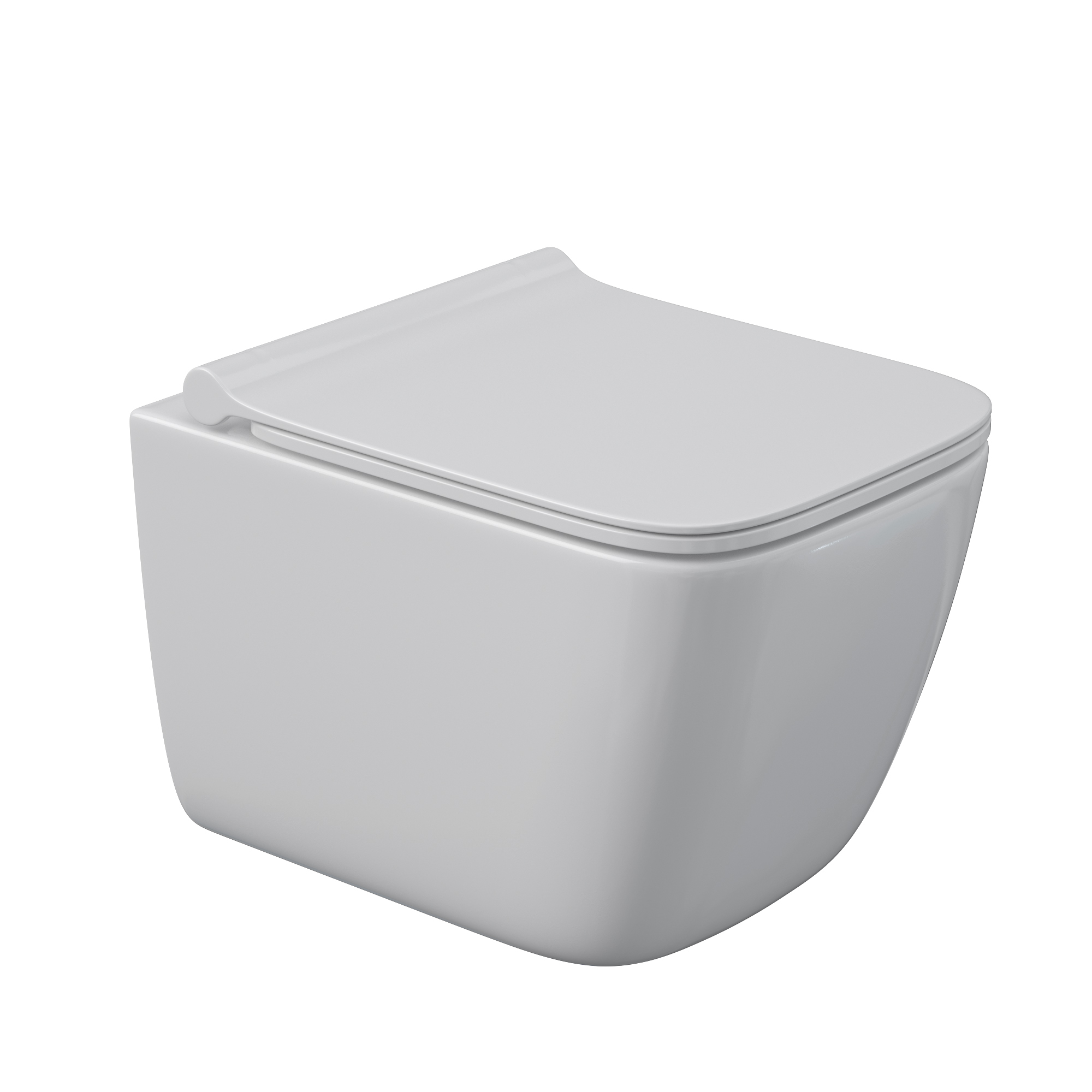 Унитаз BERGES подвесной QUATTRO S 49 см, сиденье дюропласт Quattro Strati Slim SO, микролифт, быстросъём