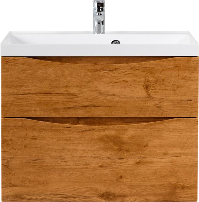 Тумба с раковиной BelBagno Marino H80 rovere nature (MARINO-H60-800-2C-SO-RN-P+BB800/450-LV-MR-AST)