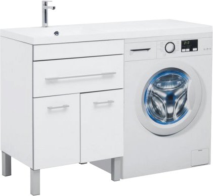 Тумба с раковиной Aquanet Верона 120 напольная, белая (182507+00239565)