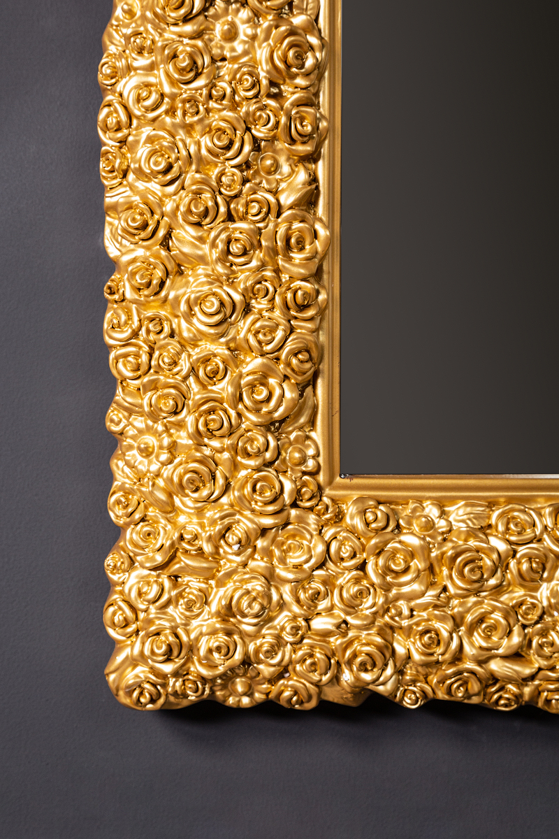 Зеркало ROSE мал. золото 110*85см
