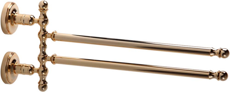 Полотенцедержатель двойной поворотный Migliore Mirella 17334 золото L36 см