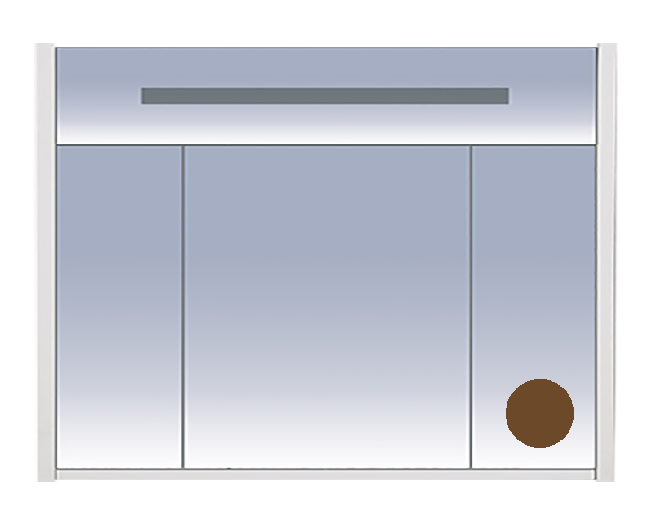 Зеркальный шкаф Misty Джулия 105 коричневый