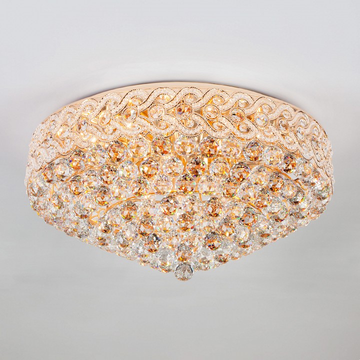 Накладной светильник Eurosvet Anika 3296/16 золото/прозрачный хрусталь Strotskis