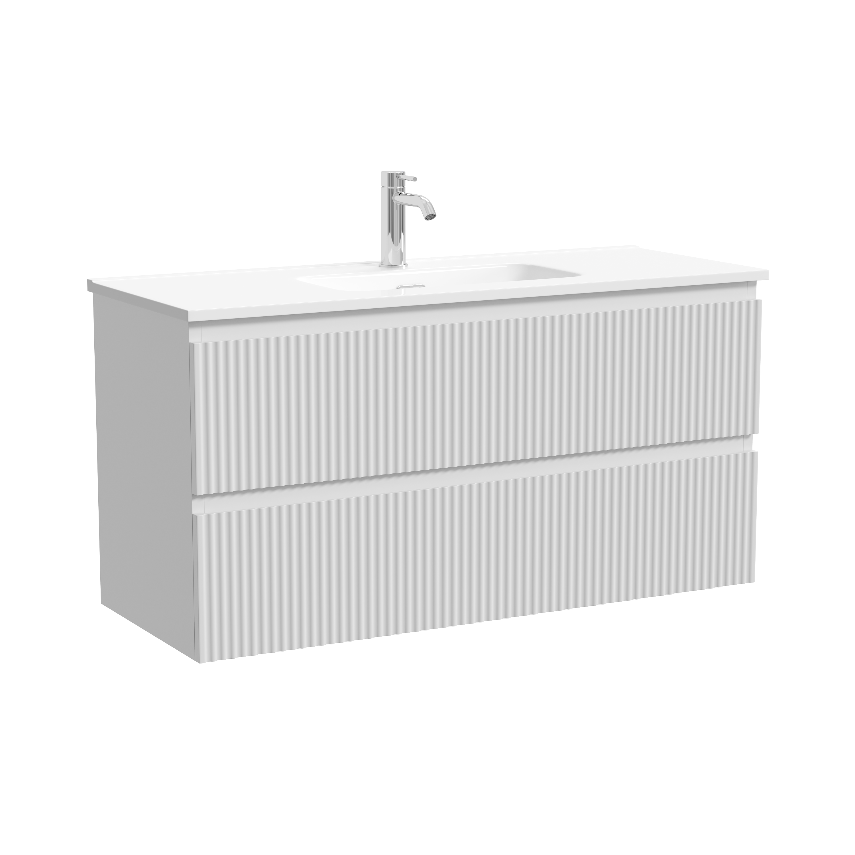 Тумба подвесная SANCOS Snob R 995х390х500, c двумя ящиками оснащенными доводчиками, Bianco, арт.SNR100/39W