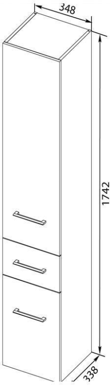 Шкаф-пенал для ванной Aquanet Порто 35 L белый 00201374