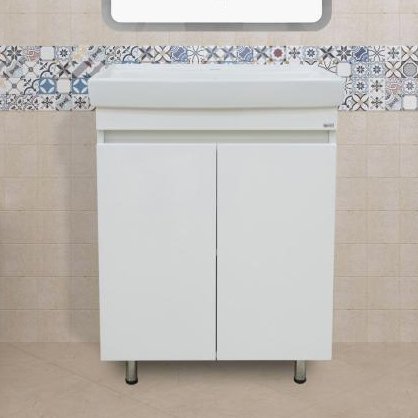 Тумба с раковиной Misty Енисей 50 2 двери (Э-Ени01050-011+БП-э000000550)