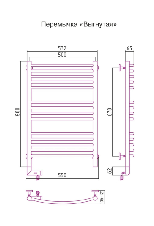 Электрический полотенцесушитель Сунержа Богема 2.0 800x500 ТЭН Лев. золото (03-5202-8050)