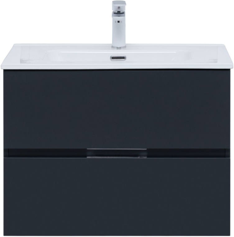 Тумба под раковину Aquanet Алвита New 70 2 ящика, антрацит 00303908