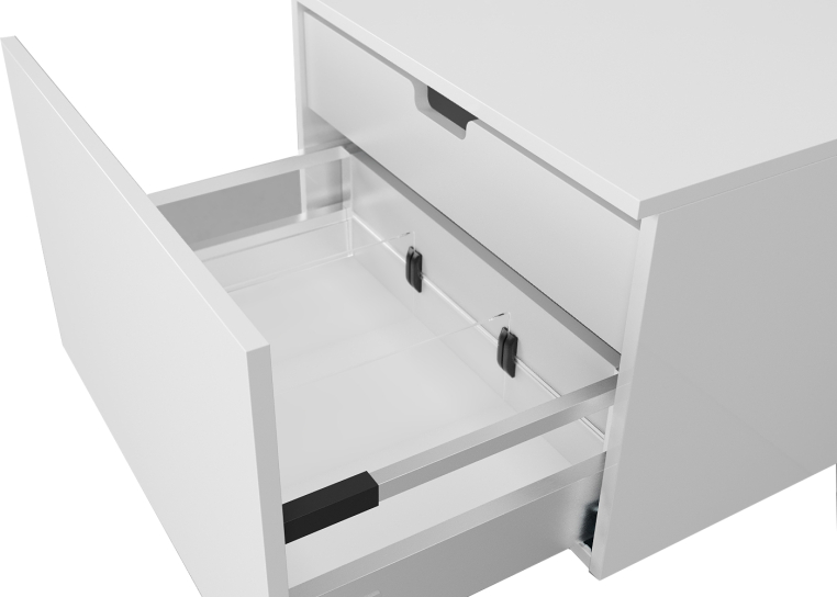 Столешница Stworki Ольборг 100 дуб французский, без отверстий,  2 тумбы 50 + 2 раковины BOCCHI Vessel, черные