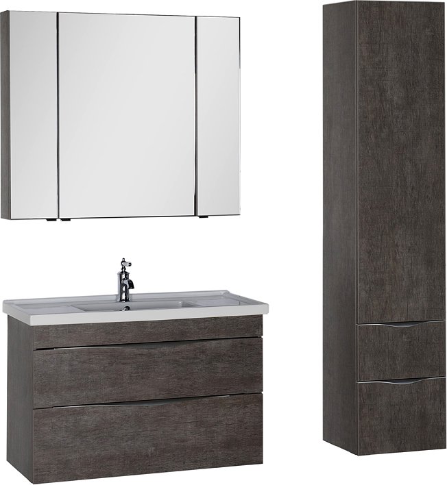 Комплект мебели Aquanet Эвора 100 дуб антик (183003+00182325+182998)