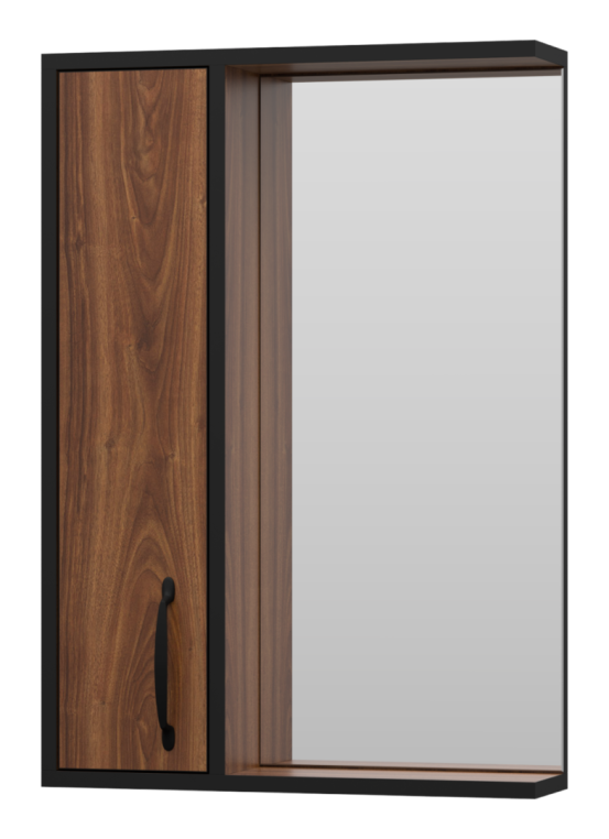 Зеркальный шкаф Misty Кедр 50 левый
