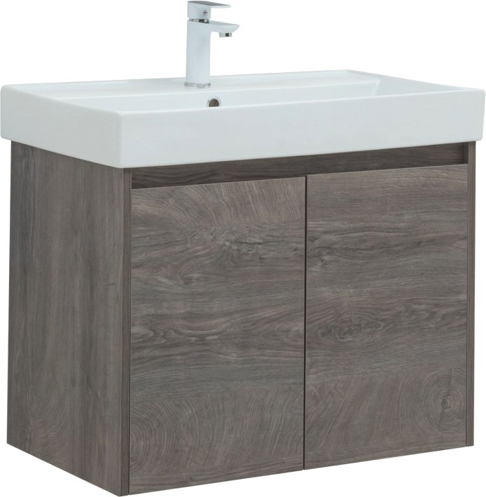 Тумба под раковину Aquanet Nova Lite 75 дуб рошелье с дверками (00298851)