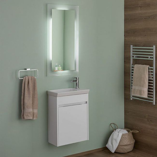 Комплект мебели Aquanet Дувр 45 белая (182607+00182339+159094)