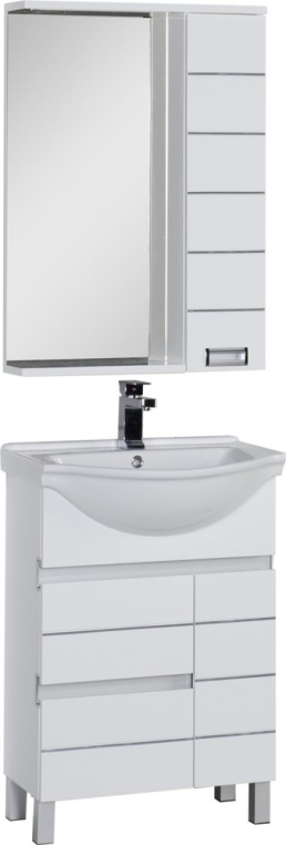 Комплект мебели Aquanet Доминика 60 белая (171684+00170121+171918)