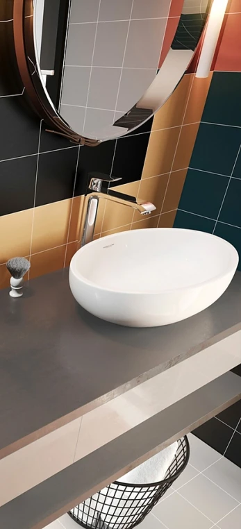 Умывальник накладной Sanita Luxe Ringo 54 CUT Белый S1 RNGSLWB01C