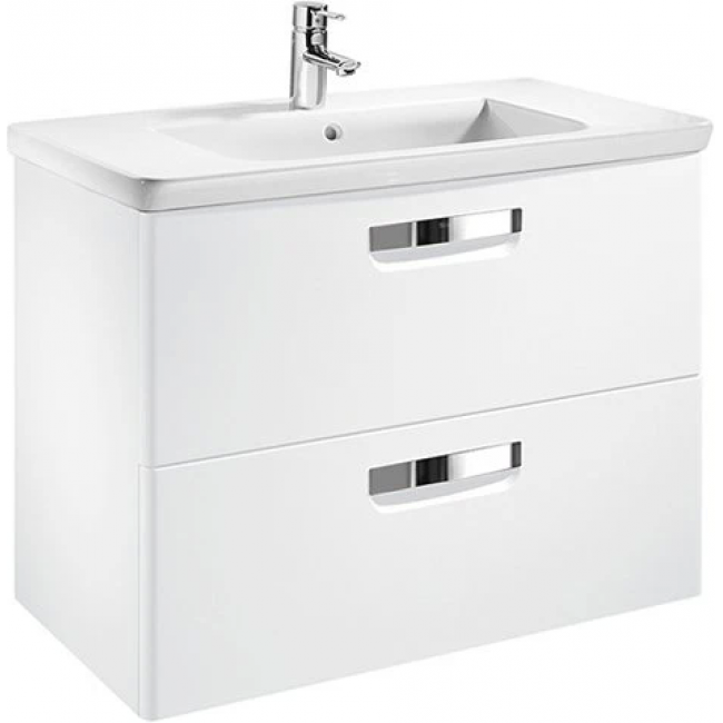 Тумба с раковиной Roca Gap ZRU9302733+327471000, белая, 70 см