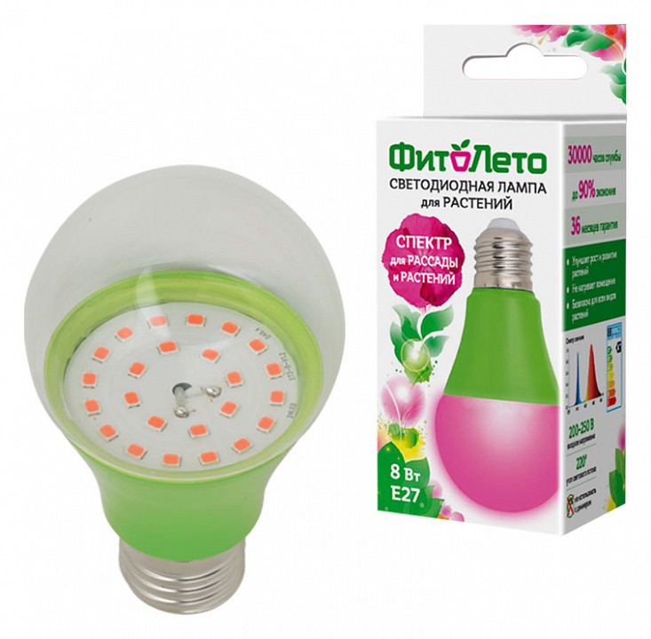 Лампа светодиодная Uniel E27 8Вт K LED-A60-8W/SPSB/E27/CL PLP30GR