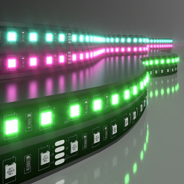 Лента светодиодная Elektrostandard 24V 60Led 14,4W IP20 Black 5050 24V 60Led 14,4W IP20 RGB Black