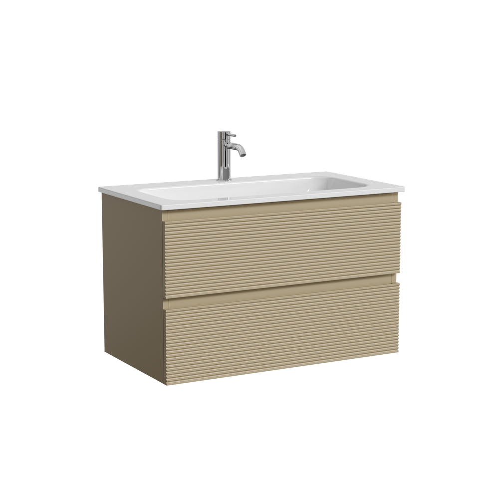 Тумба подвесная SANCOS Folk 790х445х500, c двумя ящиками оснащенными доводчиками, Капучино, арт.FL80CP