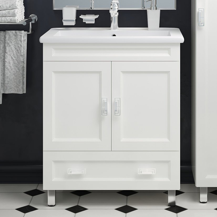 Тумба с раковиной Misty Дива 75 белая (П-Див01075-013Пр+С0000002381)