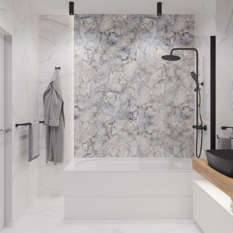 Мебель для ванной Stworki Ольборг 100 столешница дуб французский, без отверстий, 2 тумбы 50, с раковиной Vitra Shift черной