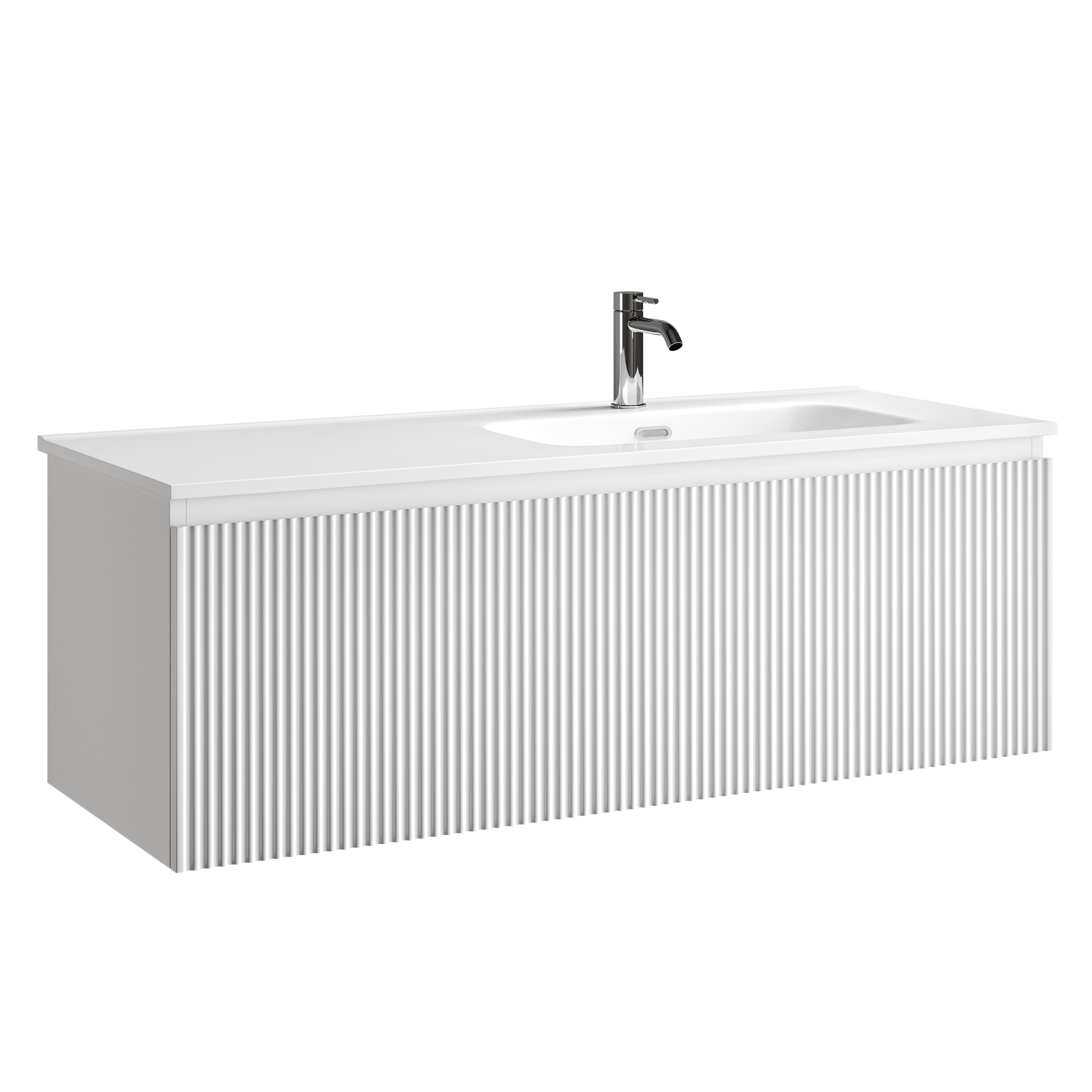 Тумба подвесная SANCOS Snob R 1.0 1195х445х406, c одним ящиком оснащенным доводчиками, Bianco , арт.SNR1.0120RW