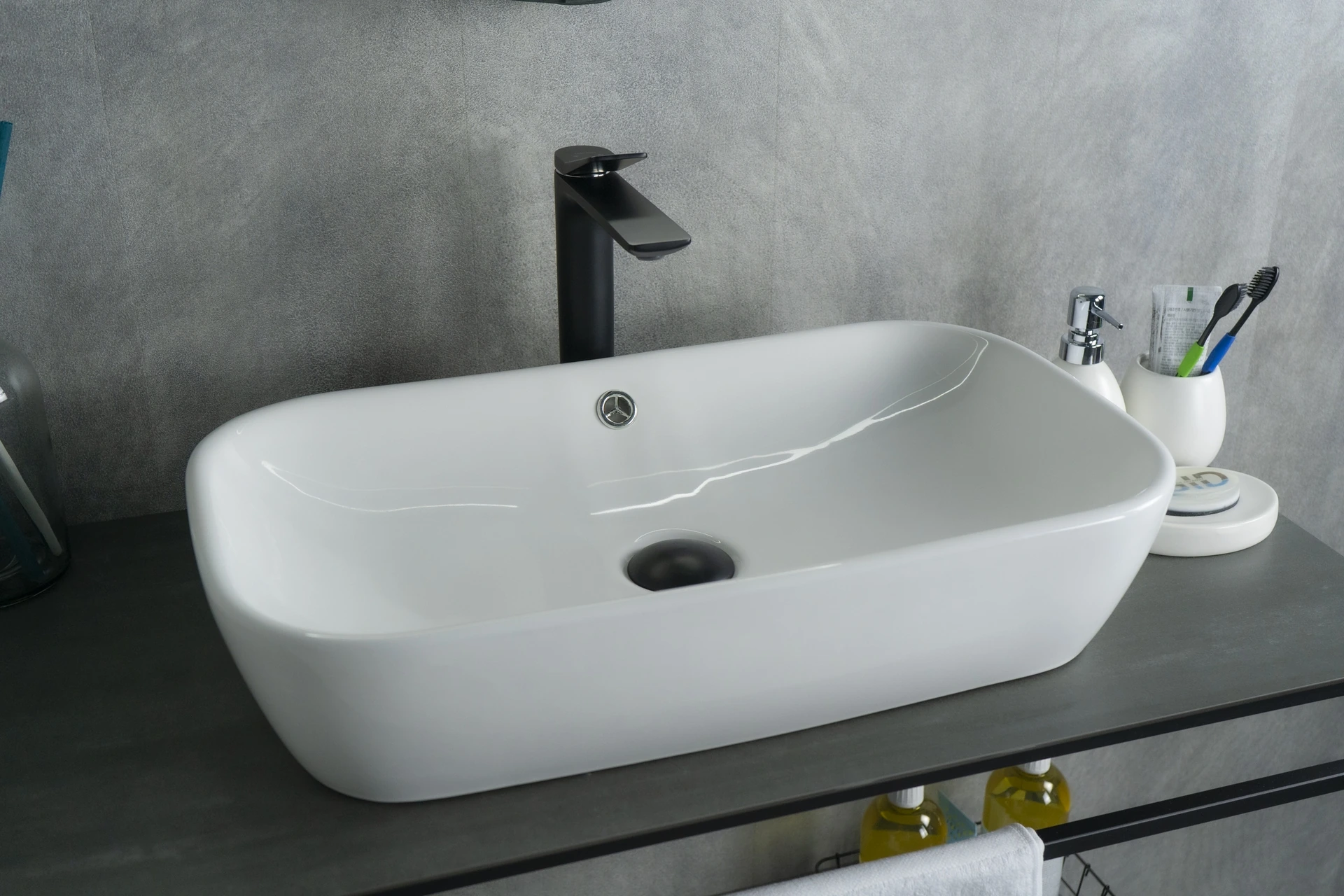 Раковина Gid N9217 51132 накладная белая 61x34x13.5