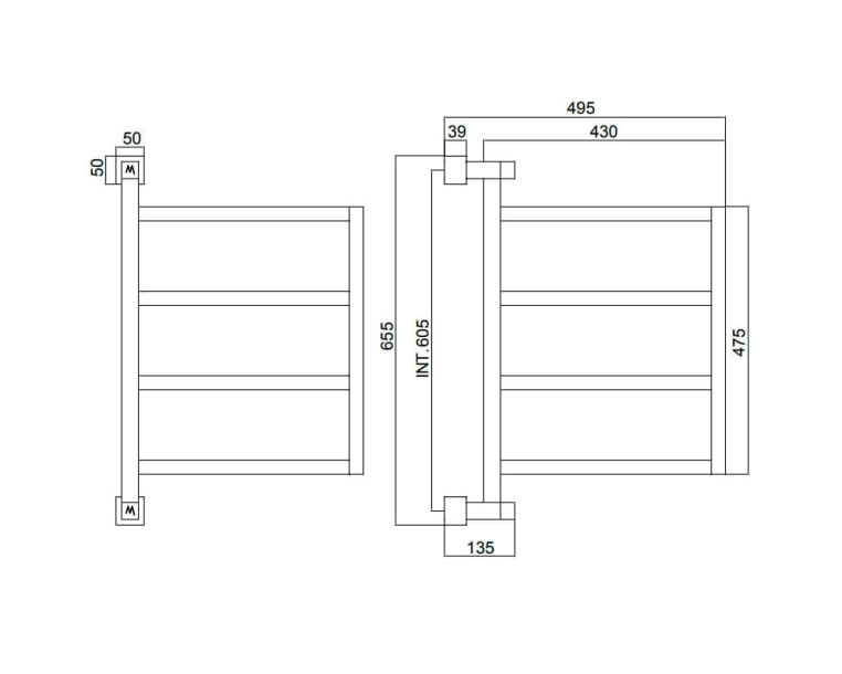 Полотенцесушитель водяной Margaroli Brezza 49x65 7004704CRN хром