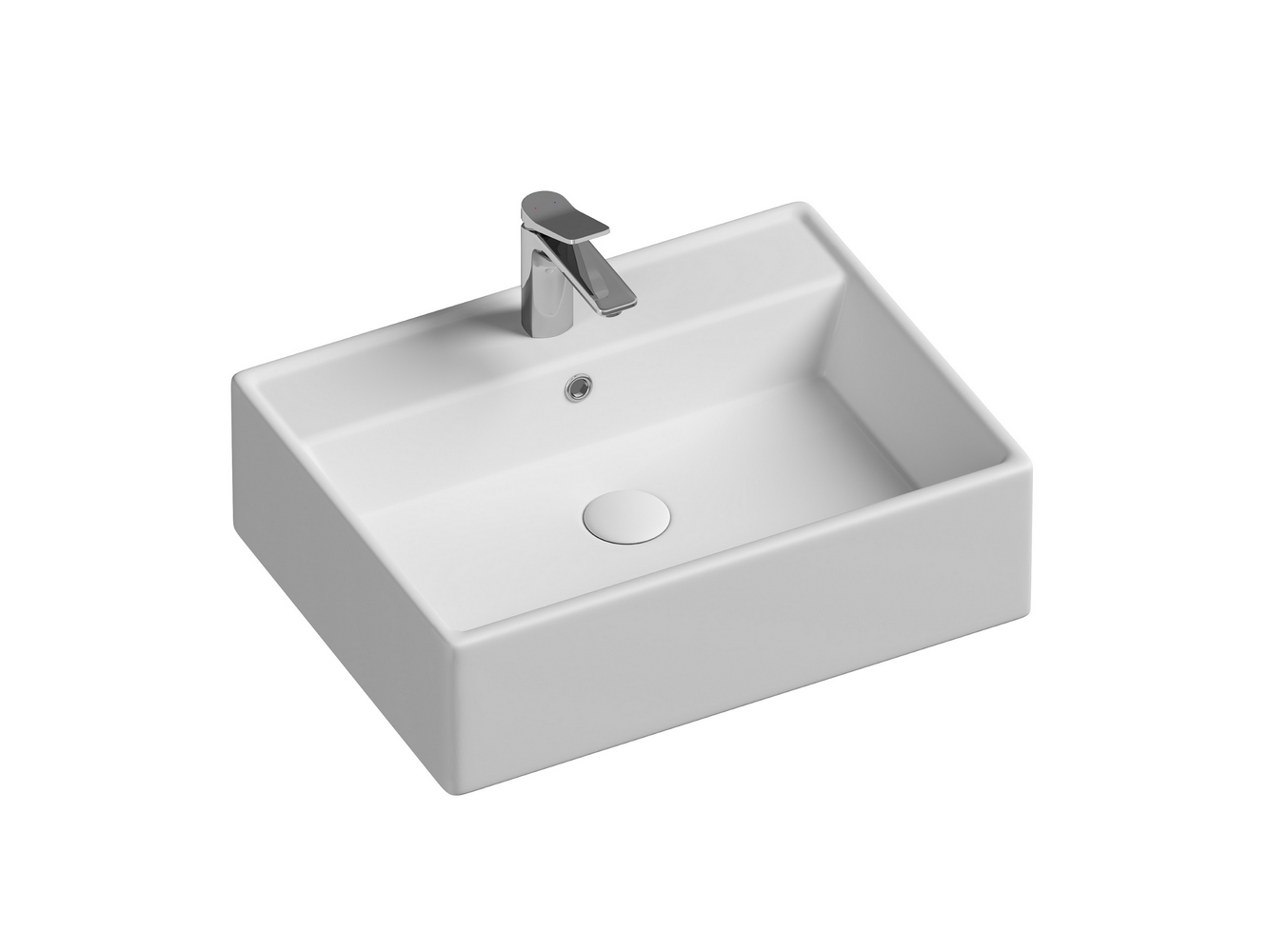 Накладные раковины CERAMICANOVA CN6046 Умывальник чаша накладная прямоугольная Element 590*450*160мм