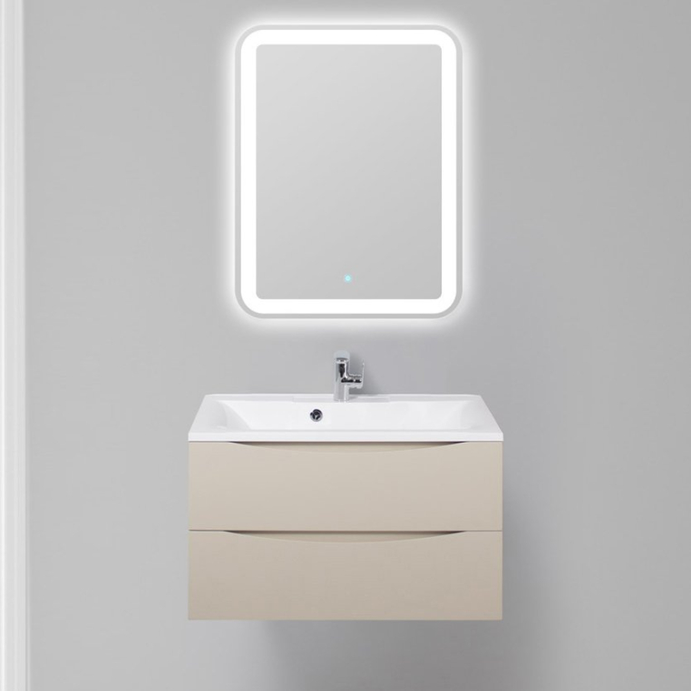 Комплект мебели BelBagno Marino 80 crema opaco (MARINO-800-2C-SO-CO-P+BB800/450-LV-MR-PR+SPC-MAR-600-800-LED-TCH)
