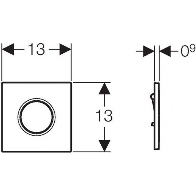 Ручной пневмопривод смыва для писсуара GEBERIT Sigma 01 116.011.21.5
