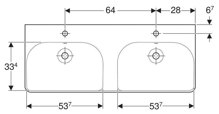 Раковина Geberit Smyle Square 120x48 500.223.01.1