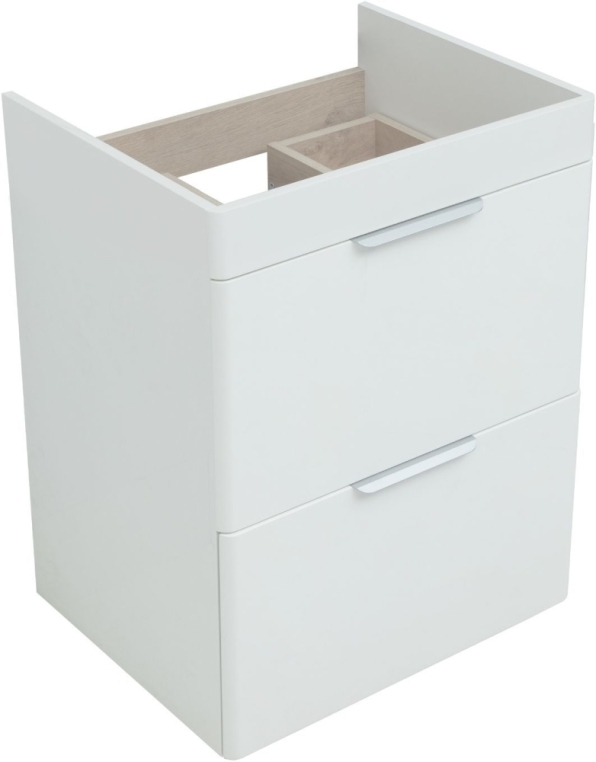 Тумба под раковину Aquanet Ирис new 60 белый глянец (2 ящика) 00310152
