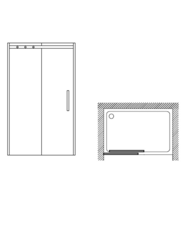 Душевая дверь Jacob Delafon Contra 170x195 E22C170-BL