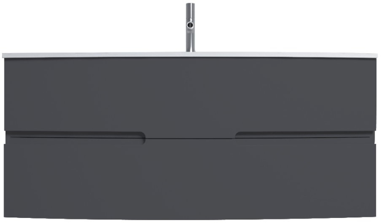 Тумба с раковиной Jacob Delafon Nona 120 глянцевый серый антрацит (EB1890RU-442+EB1882RU-00)